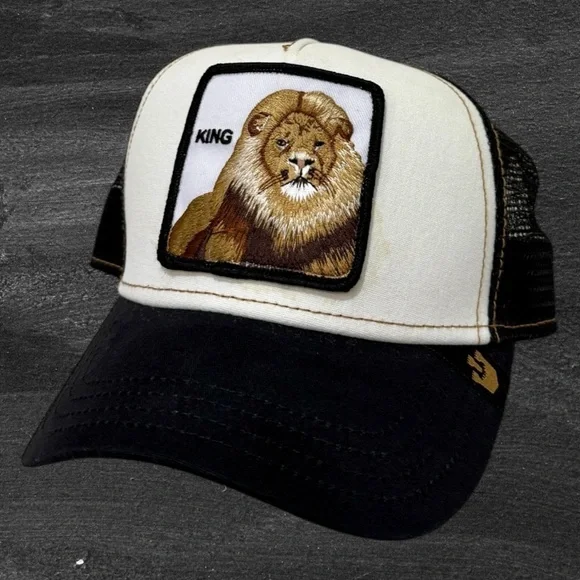 Goorin bros Trucker Hat with Lion Graphic and Mesh Back - Picture 2 of 3